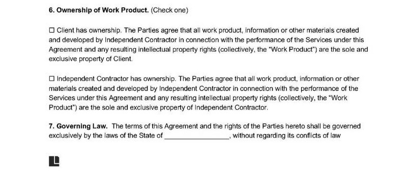 contractor work agreement